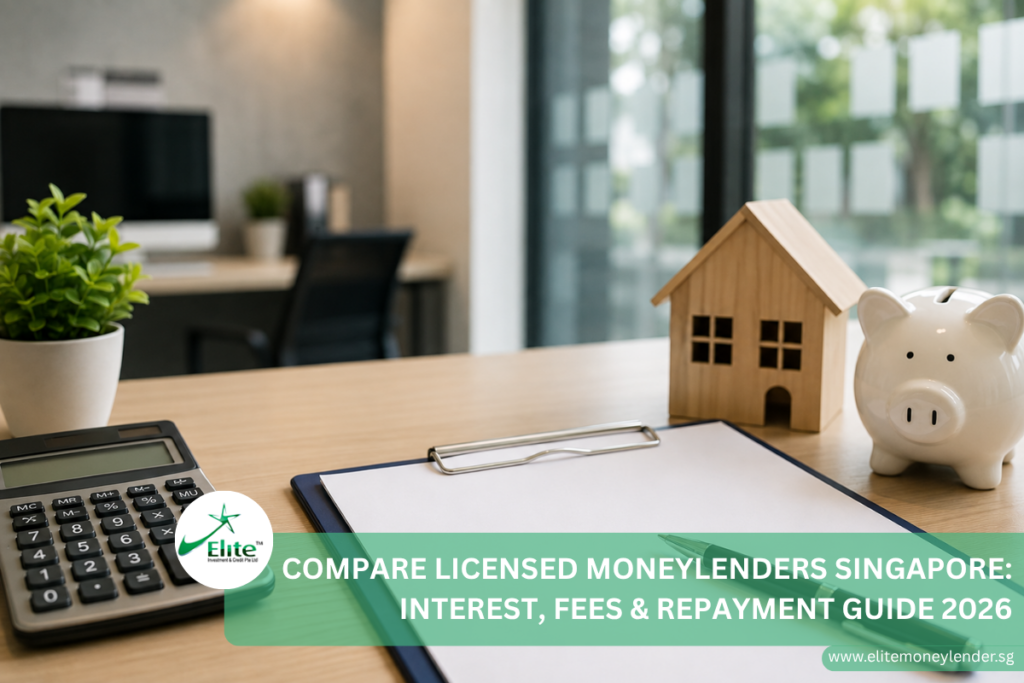 Compare licensed moneylenders Singapore guide covering interest rates, fees, loan repayment terms and borrowing costs.